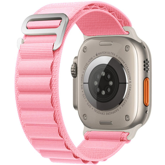 Curea din nailon pentru Apple Watch 1/2/3/4/4/5/6/6/7/8/SE/ULTRA 42/44/45/49mm, roz