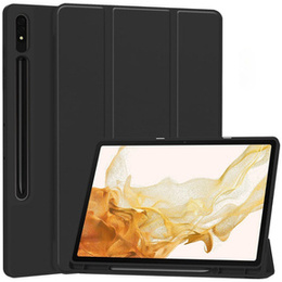 Husă pentru Samsung Galaxy Tab S10+ Plus, Smartcase cu spațiu pentru stylus, negru