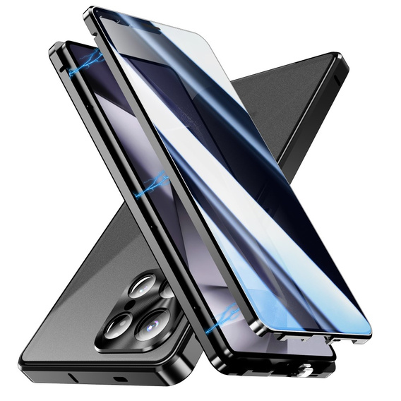 Husă pentru Samsung Galaxy S25 Ultra, Privacy Dual Glass, negru