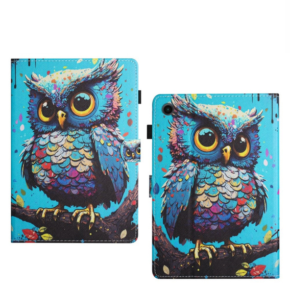 Husă pentru Lenovo Tab M10 10.1 Gen 3, cu clapetă, owl