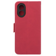 Cu clapetă pentru Oppo A38 4G / Oppo A18 4G, Card Slot, roșu