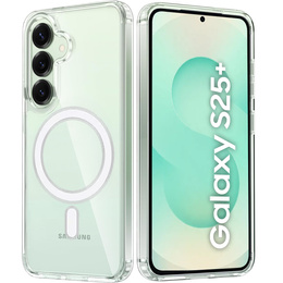 Husă pentru Samsung Galaxy S25+ Plus, Fusion Hybrid Case, pentru MagSafe, transparentă + Sticlă pentru ecran