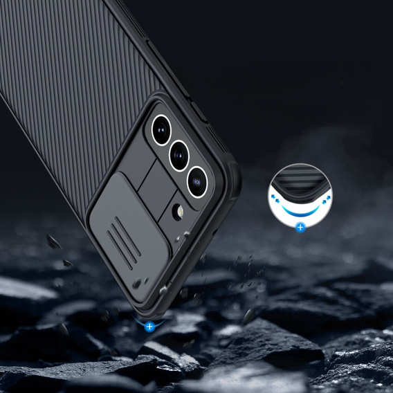 Carcasă blindată Nillkin pentru Samsung Galaxy S21 FE, CamShield Pro, negru