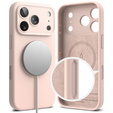Carcasă Ringke pentru iPhone 17 Pro Max, Silicone Magnetic MagSafe, Pink Sand