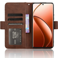 Cu clapetă pentru Realme 12 Pro 5G / 12 Pro+ 5G, Card Slot, maro