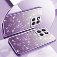 Husă pentru Motorola Moto G56 5G, Glitter Flower, violet