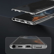 Carcasa Magnetic Dual Glass MagSafe pentru Samsung Galaxy S24 Ultra, de argint