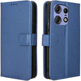Cu clapetă pentru Motorola Edge 50 Pro, Wallet Smart Magnet, albastru