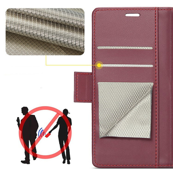 Husă flip ERBORD Glossy Litchi pentru Xiaomi Poco F8 Pro