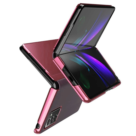 Huse pentru Samsung Galaxy Z Fold 2 5G, Clear View, roz rose gold