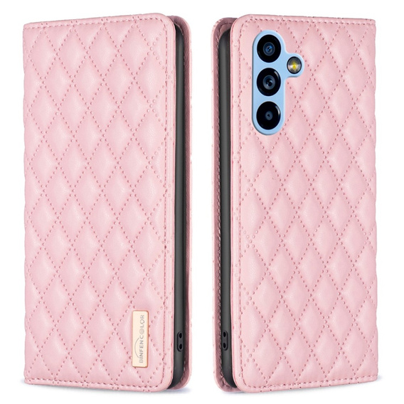 Cu clapetă pentru Samsung Galaxy A54 5G, Wallet, BINFEN COLOR, roz