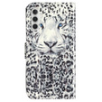 Cu clapetă pentru Samsung Galaxy A35 5G, Wallet, Leopard