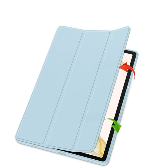 Husă pentru Samsung Galaxy Tab S10+ Plus, Smartcase cu spațiu pentru stylus, albastru