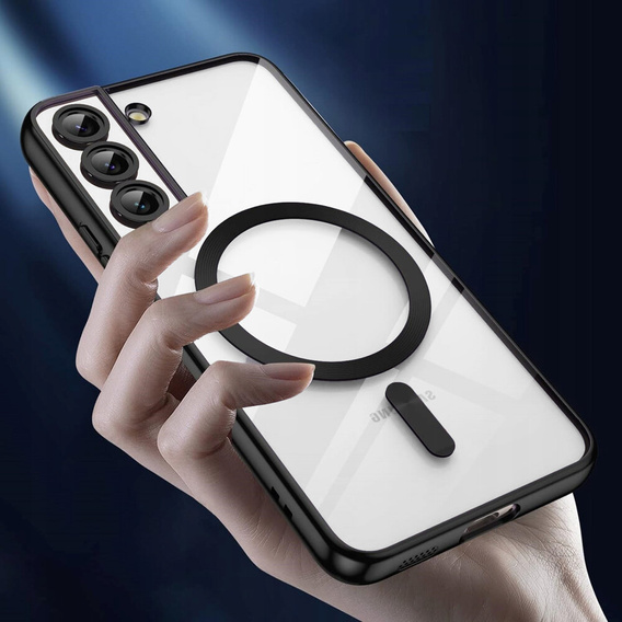 Husă pentru Samsung Galaxy S22, Electro MagSafe, negru + Sticlă pentru ecran