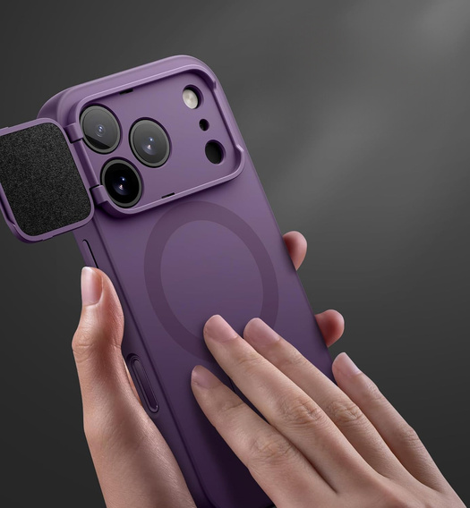 Husă Suritch rezistentă la șocuri, cu suport și capac pentru cameră, pentru MagSafe pentru iPhone 17 Pro Max