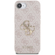 GUESS Huse pentru iPhone 16E, 4G Big Metal Logo, roz