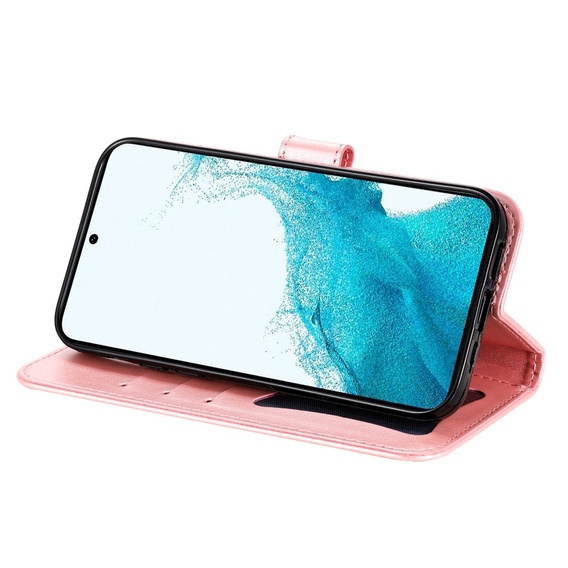 Cu clapetă pentru Samsung Galaxy A54 5G, Mandala Flower, roz rose gold