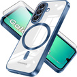 Husă pentru Samsung Galaxy A26, Electro MagSafe, albastru închis + Sticlă pentru ecran