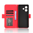 Cu clapetă pentru Oppo A40 / Oppo A40m, Card Slot, roșu