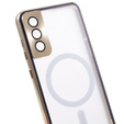 Carcasa Magnetic Dual Glass MagSafe pentru Samsung Galaxy S21, de aur