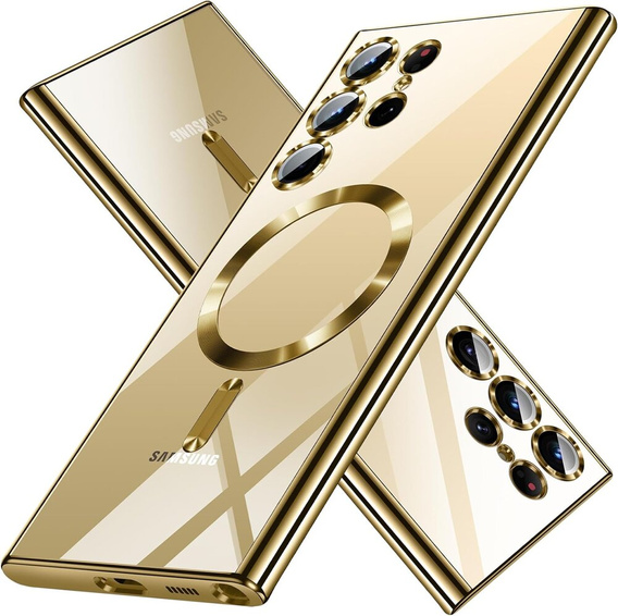 Huse pentru Samsung Galaxy S23 Ultra, MagSafe Hybrid, de aur