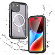 Carcasă impermeabilă IP68 pentru iPhone 15, SHELLBOX MagSafe, negru