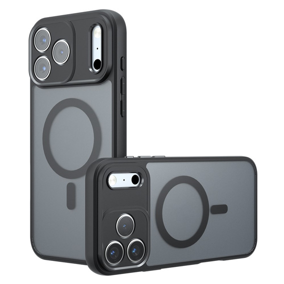 Husă mată pentru iPhone 17 Pro Max, pentru Magsafe, negru mat