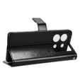 Cu clapetă pentru Infinix Zero 30 5G, Crazy Horse Wallet, negru