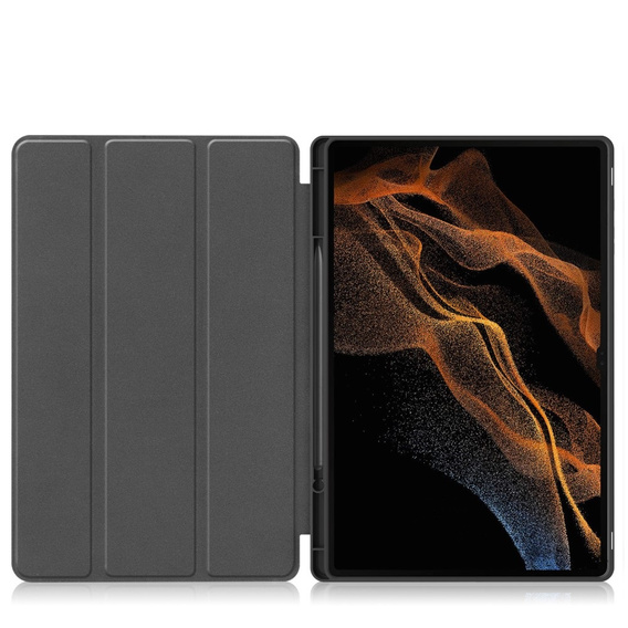 Husă pentru Samsung Galaxy Tab S10 Ultra, Smartcase cu spațiu pentru stylus, negru