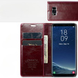 Carcasă flip CASEME pentru Samsung Galaxy S8, Waxy Textured, roșu