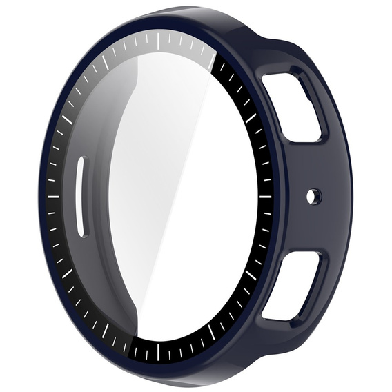 Husă 2-în-1 + sticlă temperată pentru Amazfit Active Max, albastru închis