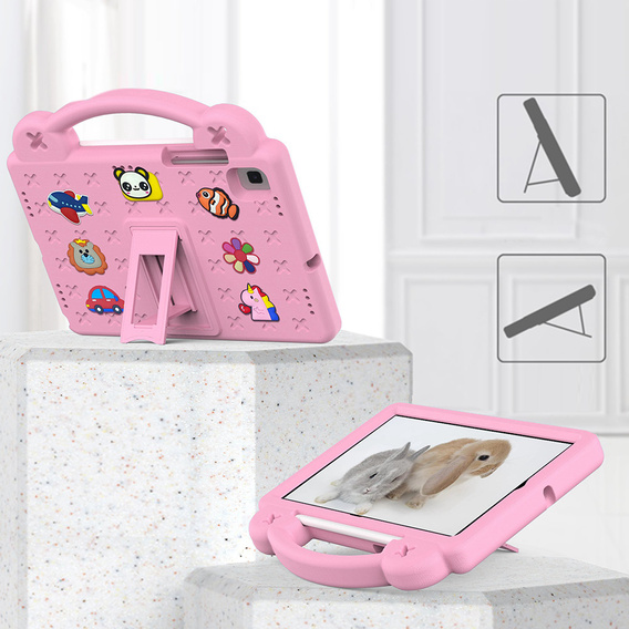 Husă pentru copii pentru Samsung Galaxy Tab S6 Lite 10.4 2020/2022 / Tab A7 2020 T500 / T505 / Tab S6 T860/T865, Cute Patterns, cu suport, roz
