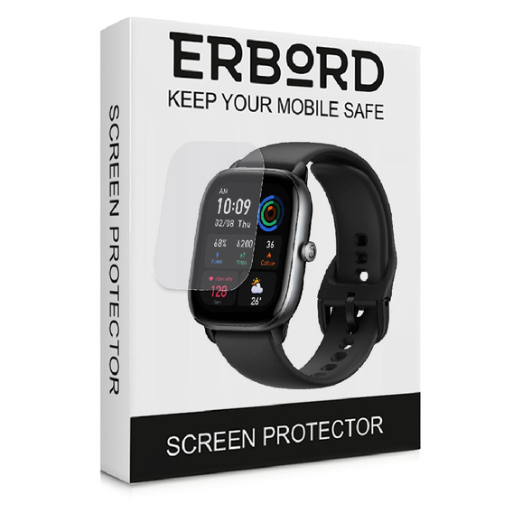 3x ERBORD Hydrogel Foil pentru Amazfit GTS 4 Mini