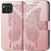 Cu clapetă pentru T Phone 2 Pro 5G, Butterfly, roz rose gold