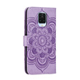 Cu clapetă pentru Xiaomi Redmi Note 9s/ 9 Pro, Mandala Flower, violet