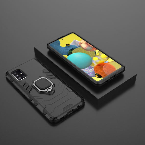 Huse pentru Samsung Galaxy A51 5G, Kickstand Ring, negru