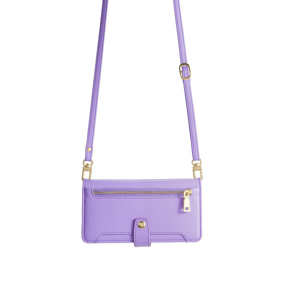 Cu clapetă pentru Honor Magic5 Lite, Wallet Zipper Pocket, violet