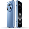 Husa pentru Xiaomi 14 Ultra, Armor Bumper, cu capac pentru obiectiv, albastru / argintiu