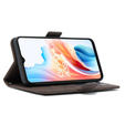 Cu clapetă pentru Oppo A38 4G / Oppo A18 4G, Card Slot, maro