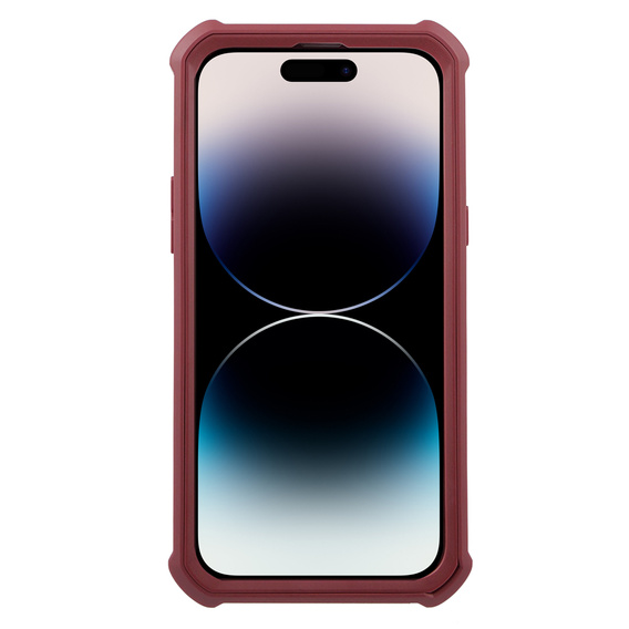 Husă blindată pentru iPhone 14 Pro Max, Dexnor Full Body, roșu