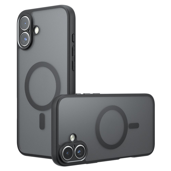 Husă mată pentru iPhone 17, pentru Magsafe, negru mat