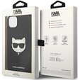 Karl Lagerfeld Huse pentru iPhone 14 Plus, Saffiano Choupette Head Patch, negru