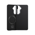Carcasa BENKS Kevlar pentru Samsung Galaxy S25+ Plus, pentru MagSafe, Carbon Fiber, negru