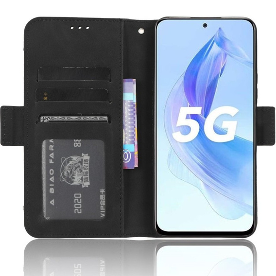 Cu clapetă pentru Honor 90 Lite 5G, Card Slot, negru