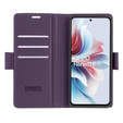 Husă pentru Oppo Reno 11F, ERBORD Glossy Litchi, portofel cu clapetă, violet