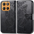 Cu clapetă pentru Motorola Moto G15 / Motorola Moto G15 Power, Butterfly, negru