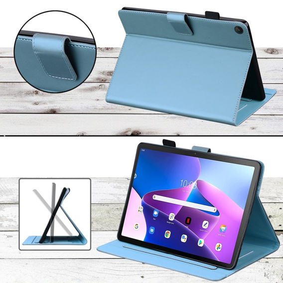 Husă pentru Lenovo Tab M10 Plus 10.6 Gen 3, cu clapetă, animal, albastru