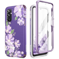 Huse pentru Samsung Galaxy A14 4G/5G, Suritch Full Body Flowers, violet