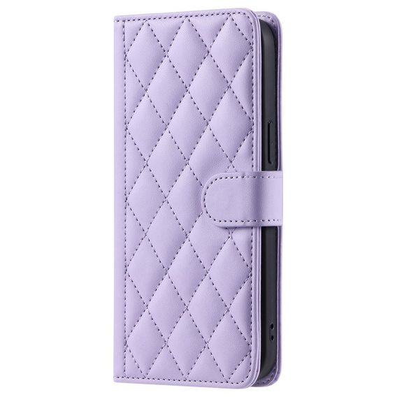 Husă cu clapetă pentru Xiaomi Redmi Note 13 Pro 4G, Rhombus Crossbody Leather, violet