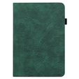 Husă cu clapetă pentru Lenovo Tab M9, flower, verde